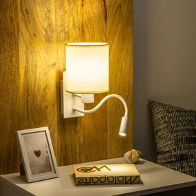 Brilagi - LED Fali lámpa NUBILA 1xE27/25W/230V + LED/3W fehér/krémes