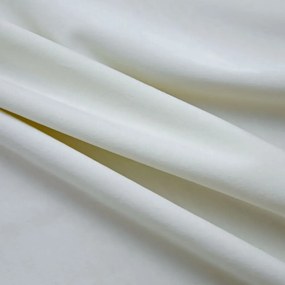 2 db krémszínű bársony sötétítőfüggöny gyűrűkkel 140 x 225 cm