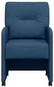 Kerekes Étkező Székek 2 pcs Kék 57 x 67 x 95 cm szövet