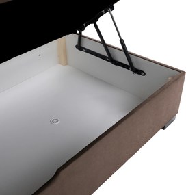 Boxspring ágy, 200x200, barna, APRIL