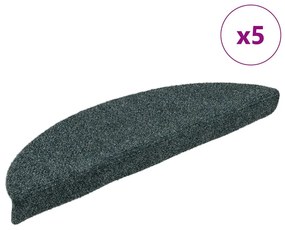 5 db zöld tűlyukasztott öntapadó lépcsőszőnyeg 56 x 17 x 3 cm