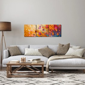 Kép - Színes virágok festése (órával) (90x30 cm)