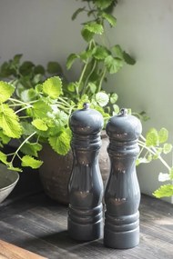 2 darabos szürke fa só- és borsőrlő készlet GREY