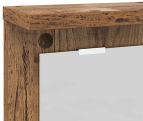 Fali Kabáthorog polcokkal Régi fa 85 x 10 x 45 cm Faanyag
