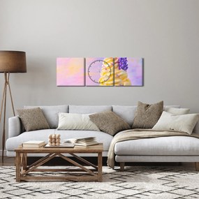 Kép - Levendulás fagylalt (órával) (90x30 cm)