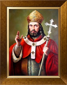 Szent Attila Szakrális Kép Arany Vászon Díszkeret 30X40