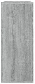 szürke sonoma színű szerelt fa tálalószekrény 60 x 30 x 75 cm