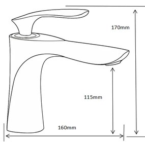 Mexen Lily - mosdó csaptelep, króm, 73600-00