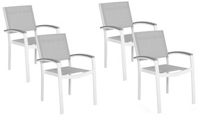 Szürke kerti szék négydarabos szettben PERETA Beliani