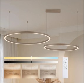 Brilagi - LED dimmelhető kábeles csillár PORTOFINO LED/98W/230V bézs + távirányító