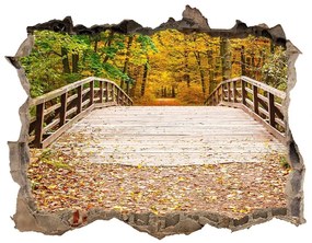 3d-s lyukat fali matrica Híd az őszi erdőben nd-k-55256739