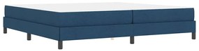 Boxrugós ágy matracmal Kék 200 x 200 cm szövet
