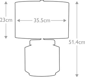 Elstead Lighting LUGA LUGA-TL-SMOKE Asztali lámpa 1x60W/E27