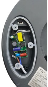 LED mennyezeti lámpa mozgásérzékelővel LED/20W/230V 3000/4000/6500K IP54 antracit