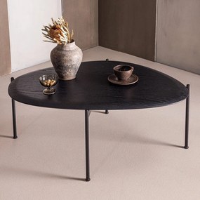 Fekete dohányzóasztal 67x92 cm Kota – WOOOD