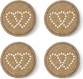 Joanna Buchanan poháralátét Gemini bögre 4 db arany 10cm üveg