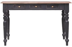 vidaXL tömör mahagóni fa íróasztal 3 fiókkal 117 x 57 x 75 cm