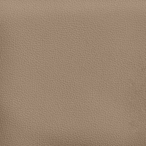 cappuccino műbőr 2 üléses kanapé L-alakú kanapéval 125 cm