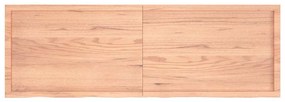 világosbarna kezelt tömör fa fürdőszobai pult 180x60x(2-4) cm