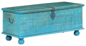 kék tömör mangófa tárolóláda 100 x 40 x 41 cm