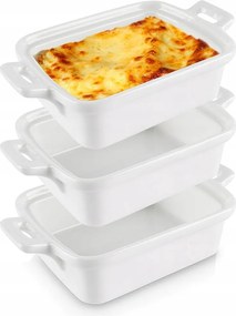 3x Sütőedény Hőálló Tál Porcelán Kokárda 160ml