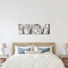 Kép - Erdei minta, rajz (órával) (90x30 cm)