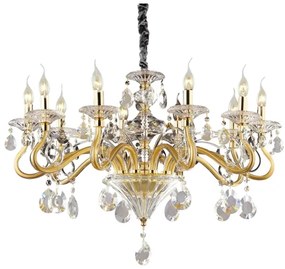 Ideal Lux - Csillár láncon NEGRESCO 10xE14/28W/230V átm. 85 cm arany