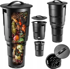 Kerti Komposztáló Föld Alatti 11 L-es Hulladékgyűjtő Bio Komposzt Műtrágya