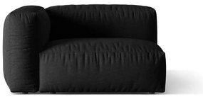 Fekete kanapé modul (bal oldali) Martina – Micadoni Home