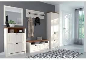 Fali akasztó LEMAS 40x109 cm fehér