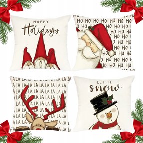 Párnahuzat 40x40 Karácsonyi díszpárnahuzat szett 4 db-os