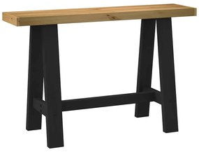 konzolasztal NOAIN A alakú lábak 120x30x75 cm tömör fa fenyőfa