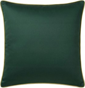 Szatén párnahuzat 40x40 Queen üvegzöld, arany bizsu