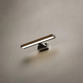 BRILAGI-LED Fürdőszobai tükörvilágítás 3 az 1-ben WOODY MIRROR LED/8W/230V IP44 króm/tölgy-dió