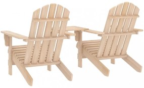 tömör fenyőfa kerti Adirondack székek teázóasztallal