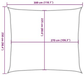 világoszöld HDPE napvitorla 160 g/m² 2,5 x 3 m