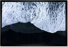 Poszterek keretben 60x40 Izland fekete tengerparttal