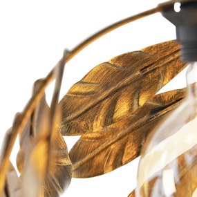 Vintage lógólámpa antik arany kerek 3-lámpás - Linden