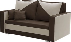 ASTRA1 Kétszemélyes kinyitható kanapé Sötétbarna/bézs