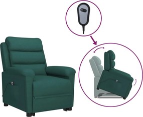 vidaXL sötétzöld szövet felállást segítő fotel