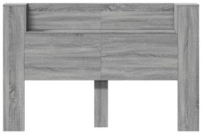 szürke sonoma színű áthidalószekrény LED-ekkel 160x16,5x103,5cm