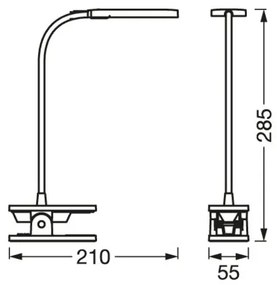 Ledvance - LED Dimmelhető érintős asztali lámpa PANAN LED/5,2W/5V