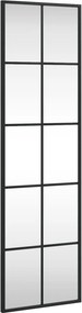 vidaXL fekete téglalap alakú vas fali tükör 30 x 100 cm