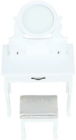 Dekoratív asztal székkel LINET NEW, fehér