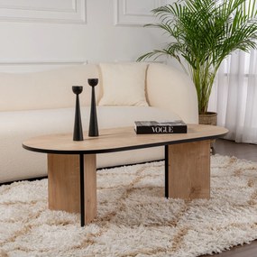 Dohányzóasztal Sable Sapphire Oak Fekete