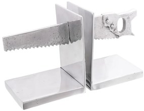Könyvtámaszok 2 db Ezüst 11x14x17,5 cm Alumínium Fűrészelve