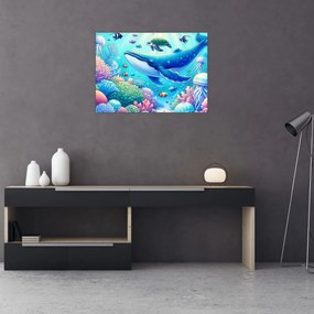 Üveg kép – Víz alatti világ (70x50 cm)