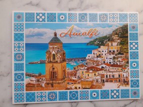 Grafika Keret Olaszország Amalfi Panoráma