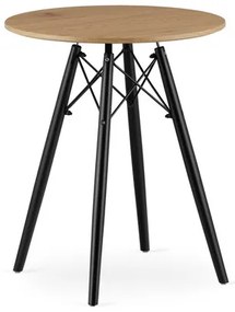 Étkezőasztal TODI 60 cm - fekete/tölgy