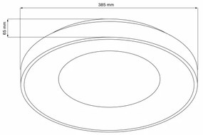 LED Dimmelhető mennyezeti lámpa WITOLD LED/48W/230V 3000-6000K + távirányító